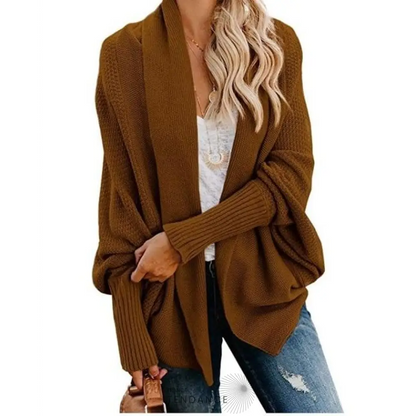 Cardigan Uni à Manches Chauve-souris | France-Tendance
