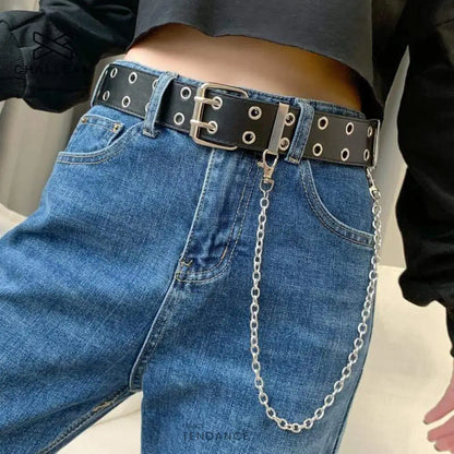 Ceinture Leather Chains | France-Tendance