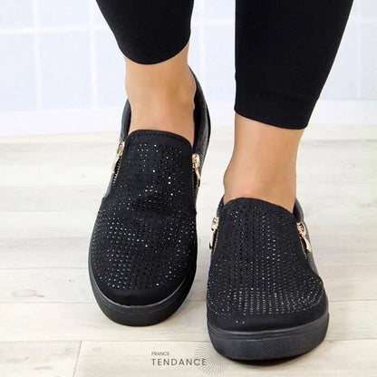 Chaussures Plates Strass | France-Tendance