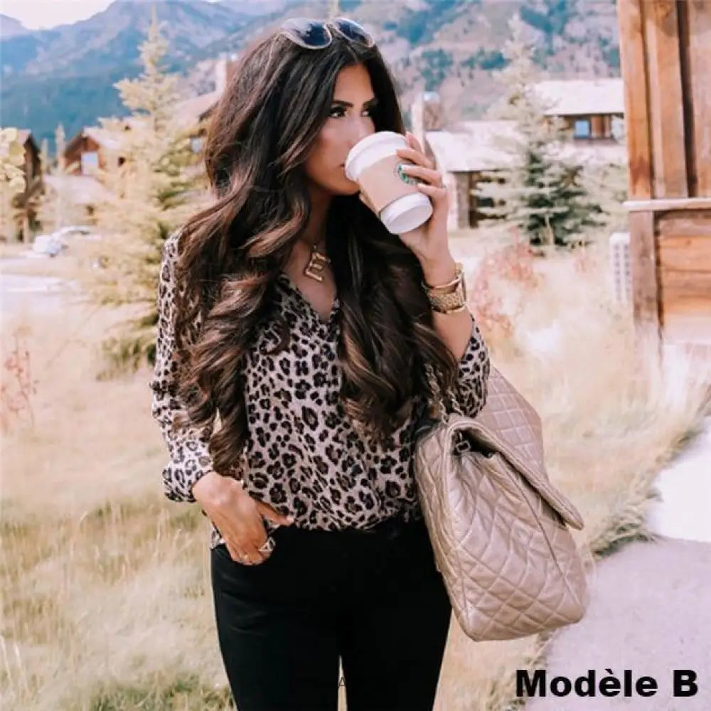 Chemisier à Imprimé Léopard | France-Tendance
