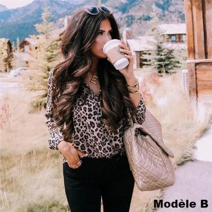 Chemisier à Imprimé Léopard | France-Tendance