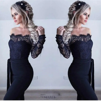 Combinaison élégante en dentelle Bleue / S ENSEMBLE FEMME