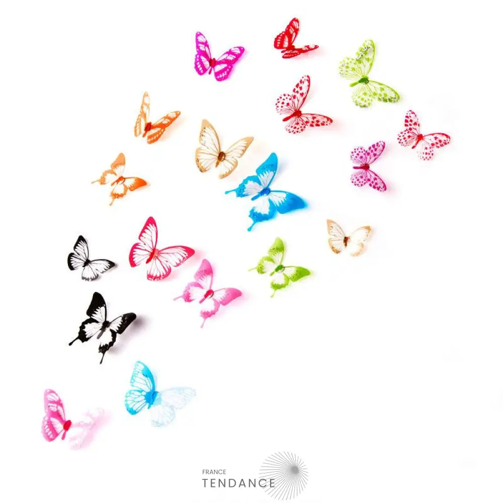 Dix-huit Stickers papillons En 3d | France-Tendance