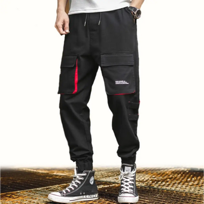 Elastic Waist Punk Pants Cargo Jogger | France-Tendance