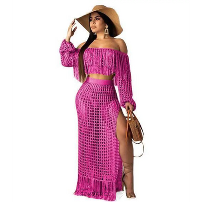 Ensemble Deux Pièces Troué à Franges | France-Tendance