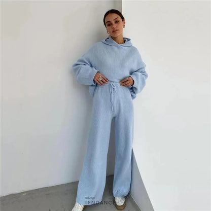 Ensemble Tricoté à Capuche | France-Tendance