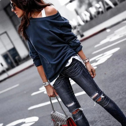 Haut Bardot Manches Longues | France-Tendance