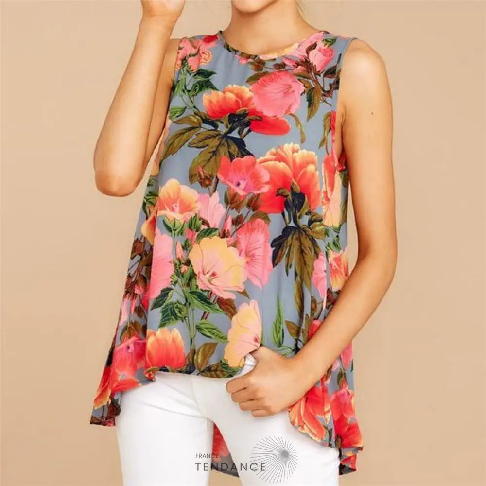 Haut Fleuri épaules Dénudées | France-Tendance