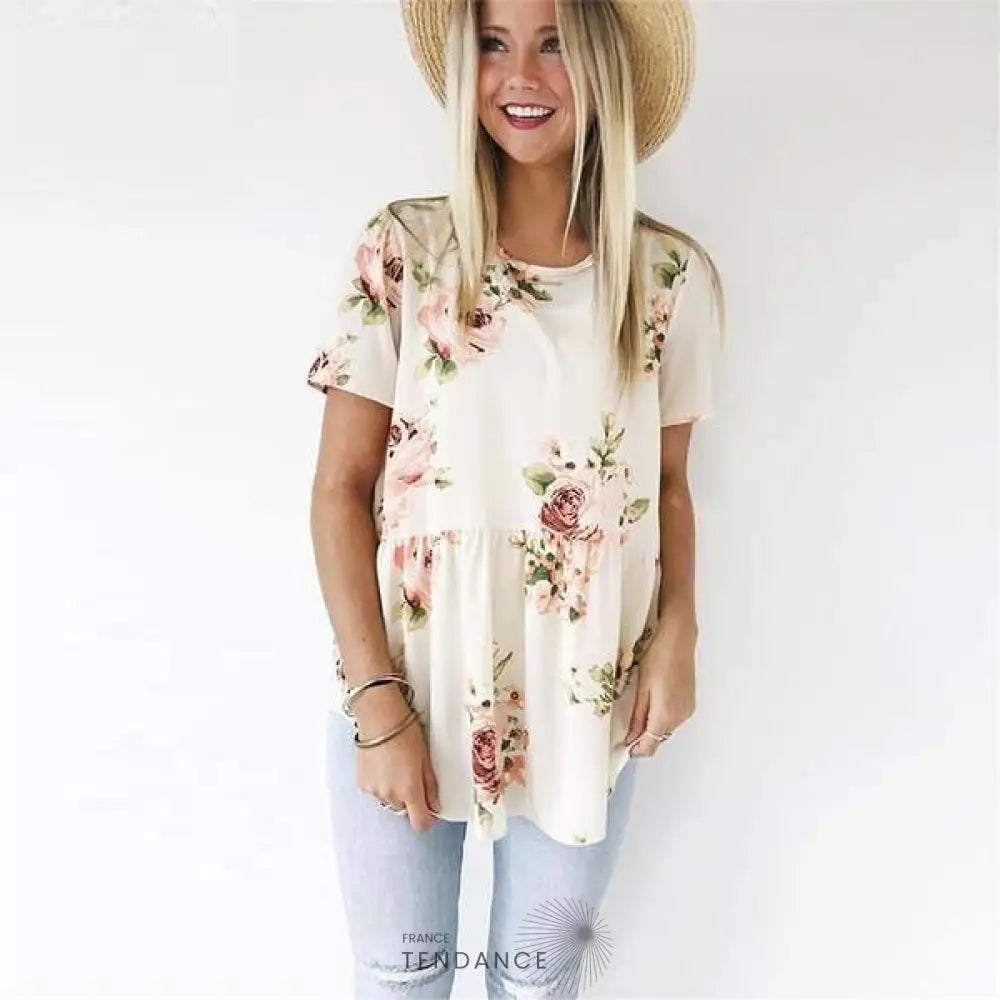 Haut Floral Nouvelle Collection | France-Tendance