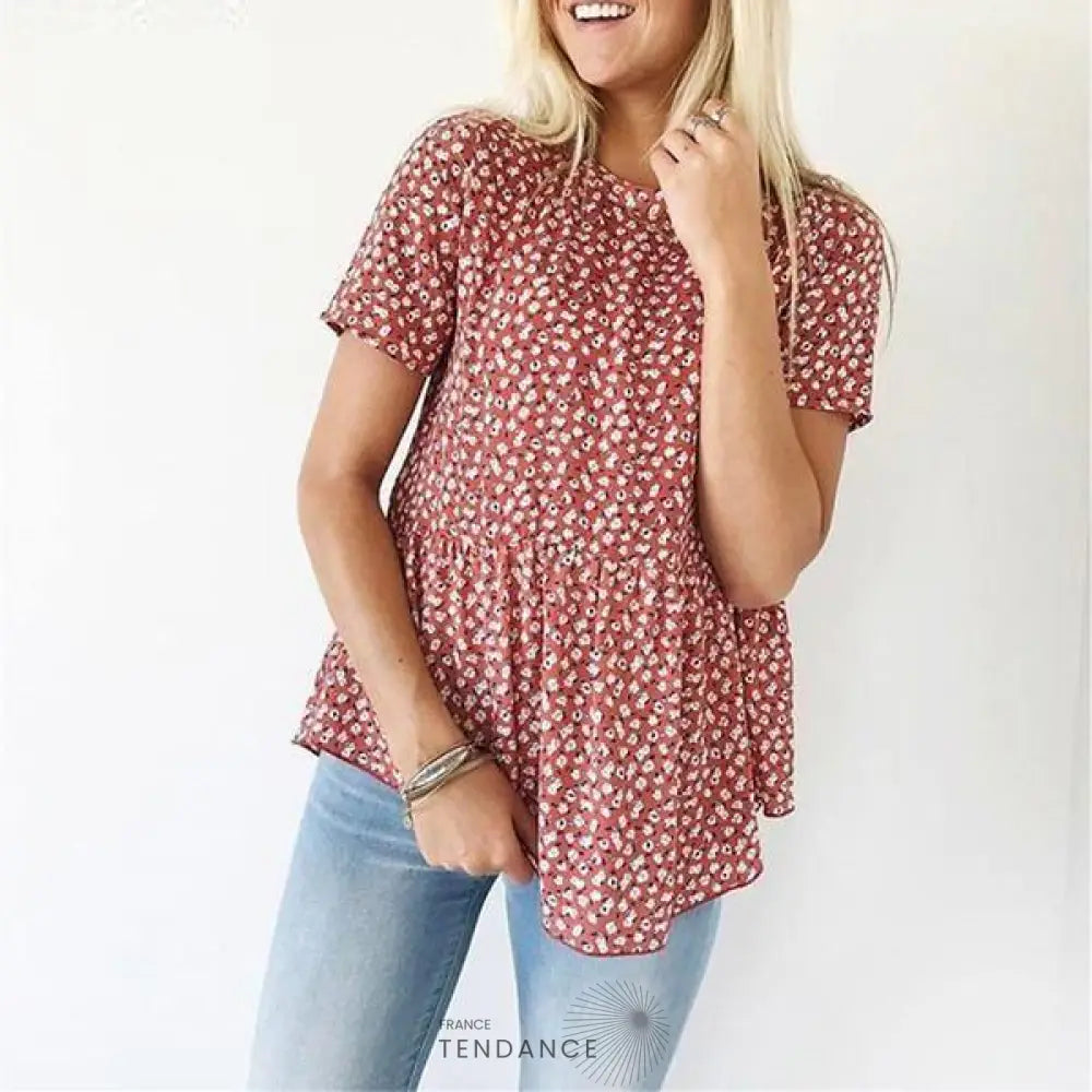 Haut Floral Nouvelle Collection | France-Tendance