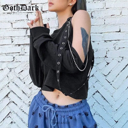 Hoodie Cropped Chains | France-Tendance