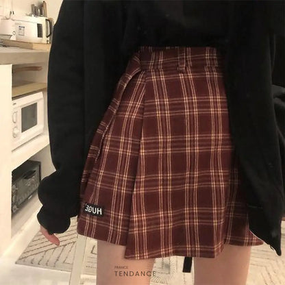 Jupe Short à Carreaux Vintage | France-Tendance