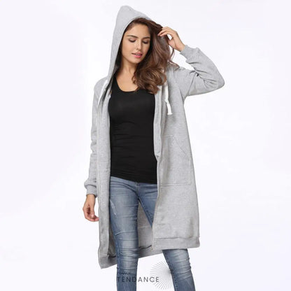Long Gilet à Capuche Tendance | France-Tendance
