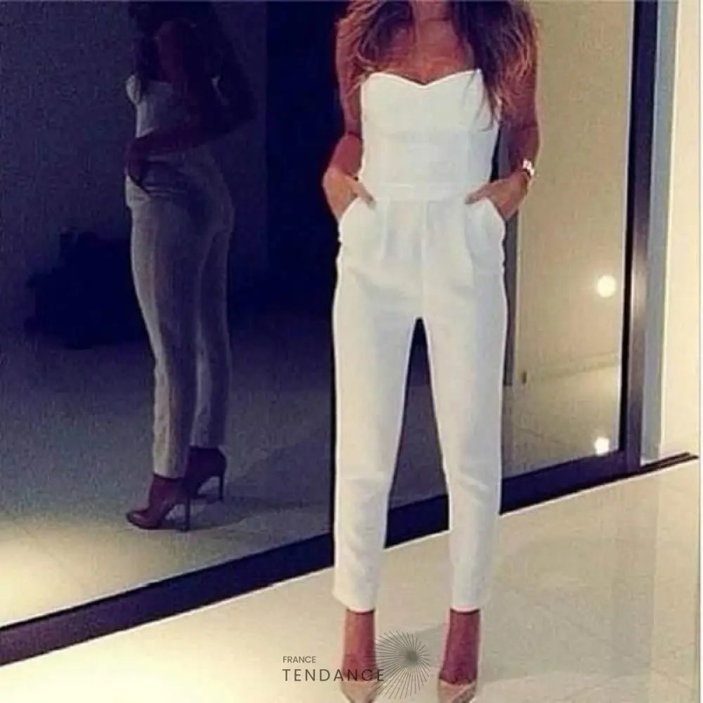 Longue Combinaison Blanche | France-Tendance
