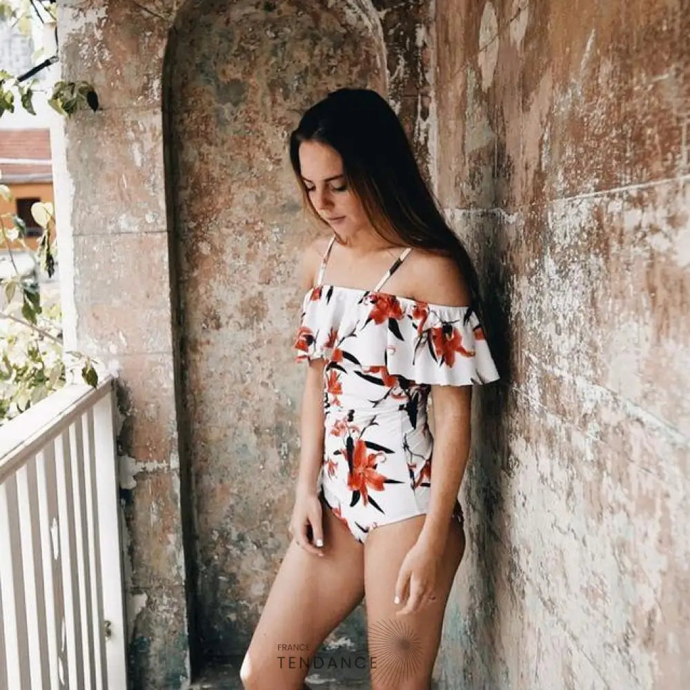 Maillot De Bain Une Pièce à Volants | France-Tendance