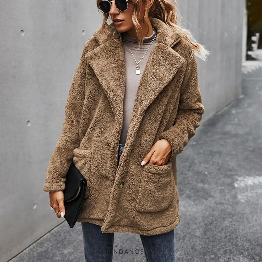 Manteau Polaire Col à Revers | France-Tendance