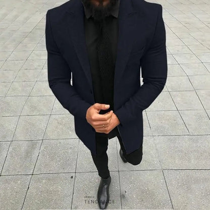 Manteau Uni à Revers | France-Tendance