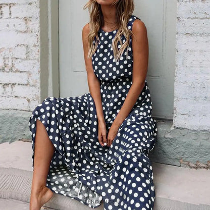 Maxi Robe à Pois | France-Tendance