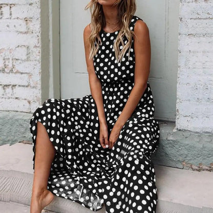Maxi Robe à Pois | France-Tendance
