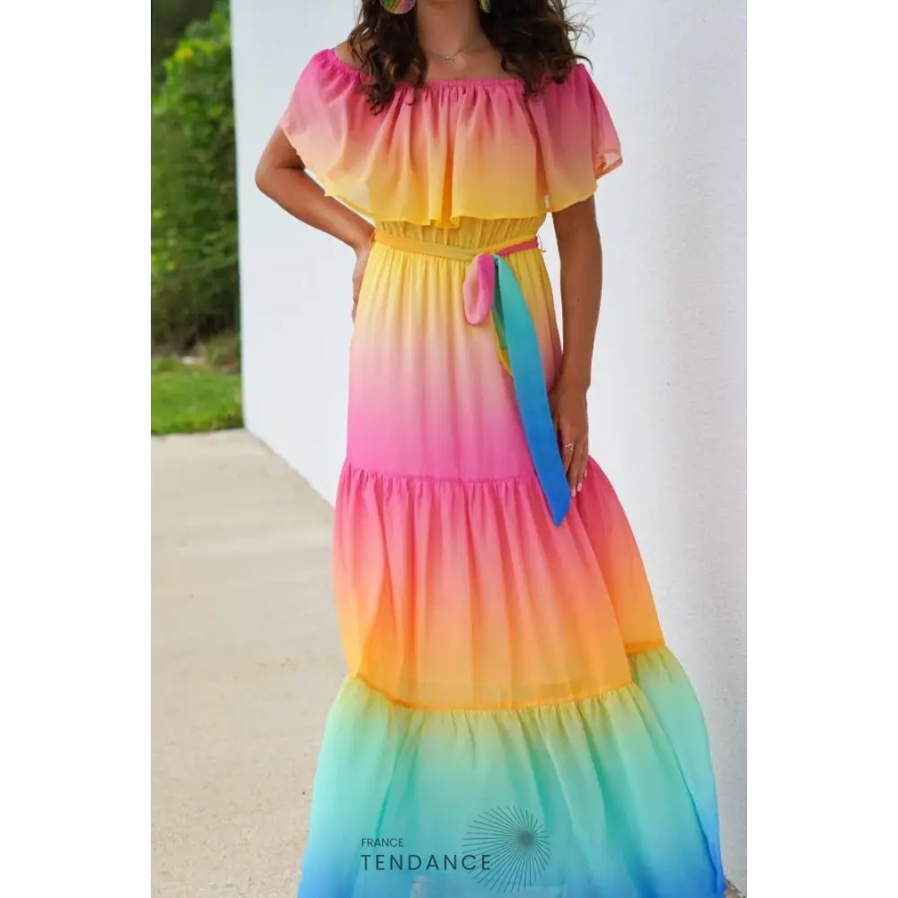Maxi Robe Arc-en-ciel | France-Tendance