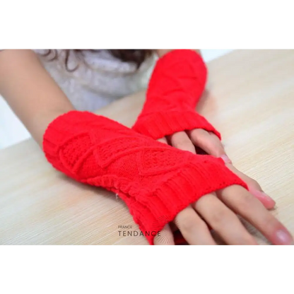 Mitaines Longues Effet Tricot | France-Tendance