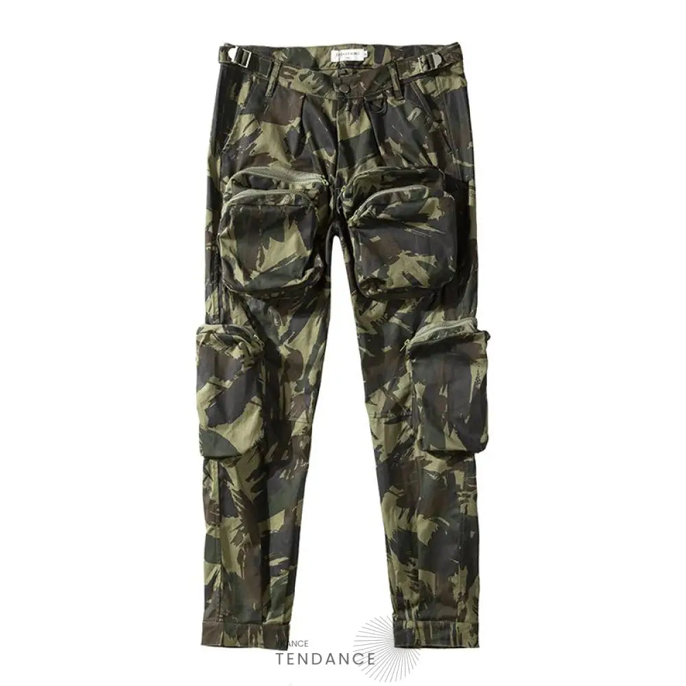 Multi-pocket Camouflage Straight Pants | France-Tendance