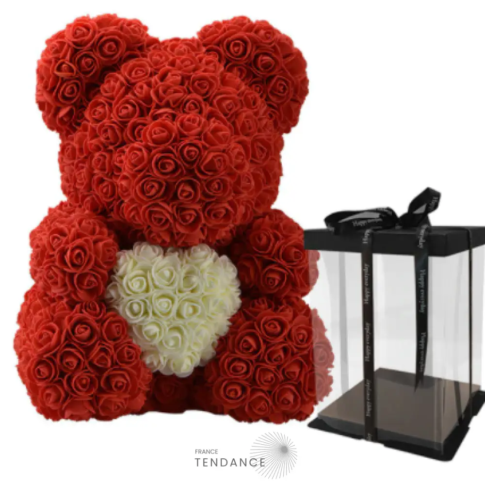 Ourson Géant Xxl En Roses éternelles (55cm) |