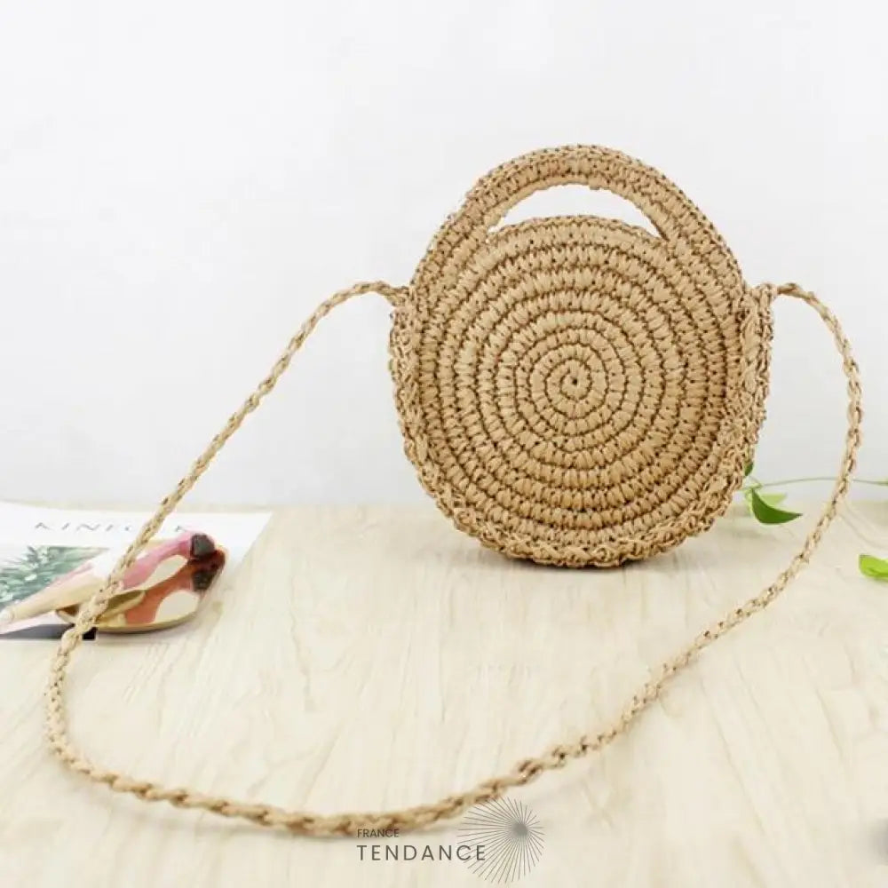 Petit Sac Rond Effet Osier | France-Tendance