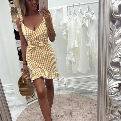 Petite Robe à Carreaux | France-Tendance