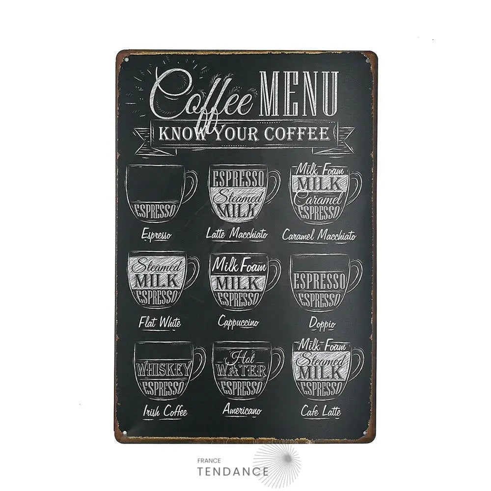 Plaque Vintage Décorative En Métal | France-Tendance