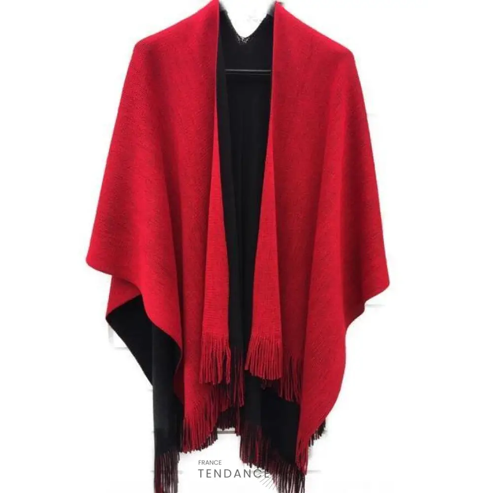Poncho Asymétrique Réversible | France-Tendance