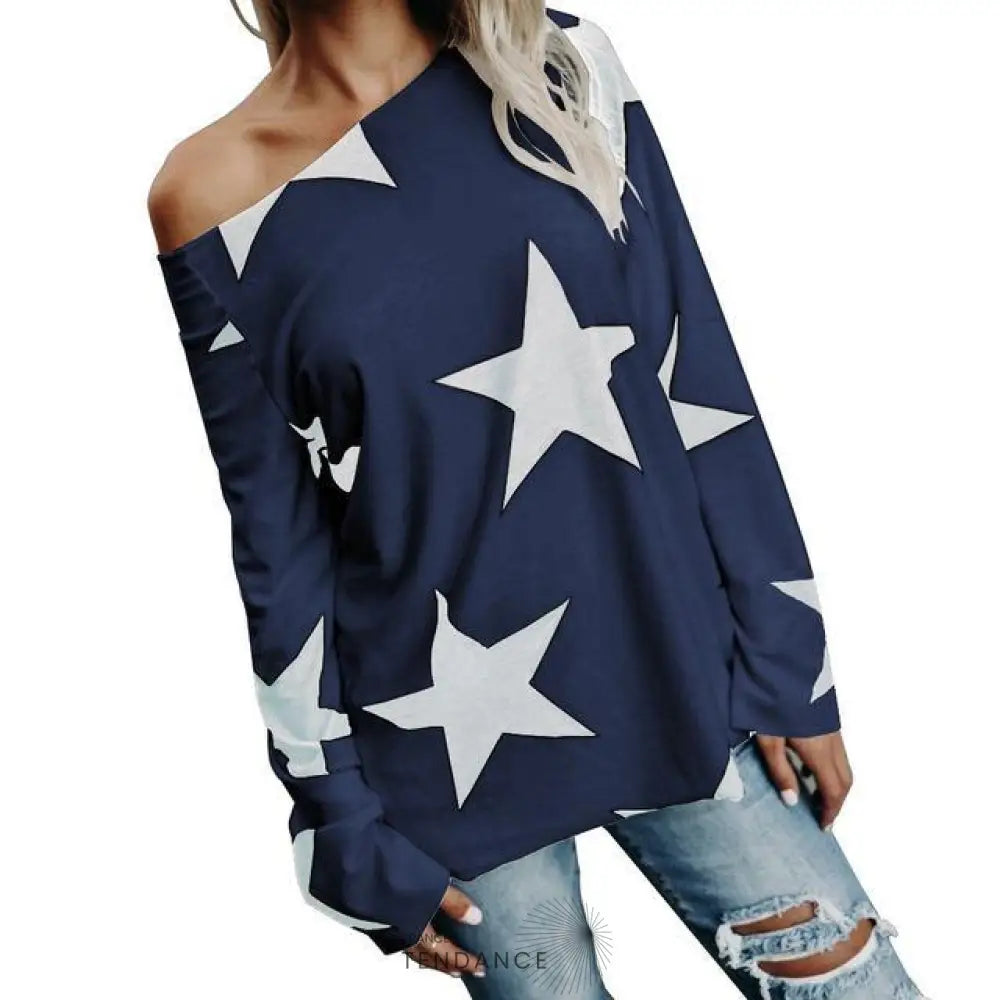 Pull à Longues Manches Imprimé étoiles | France-Tendance