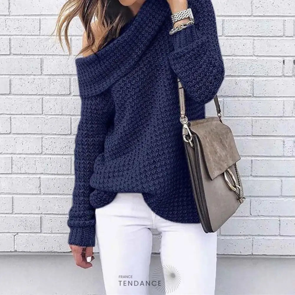 Pull Mailles Col Rabattu | France-Tendance