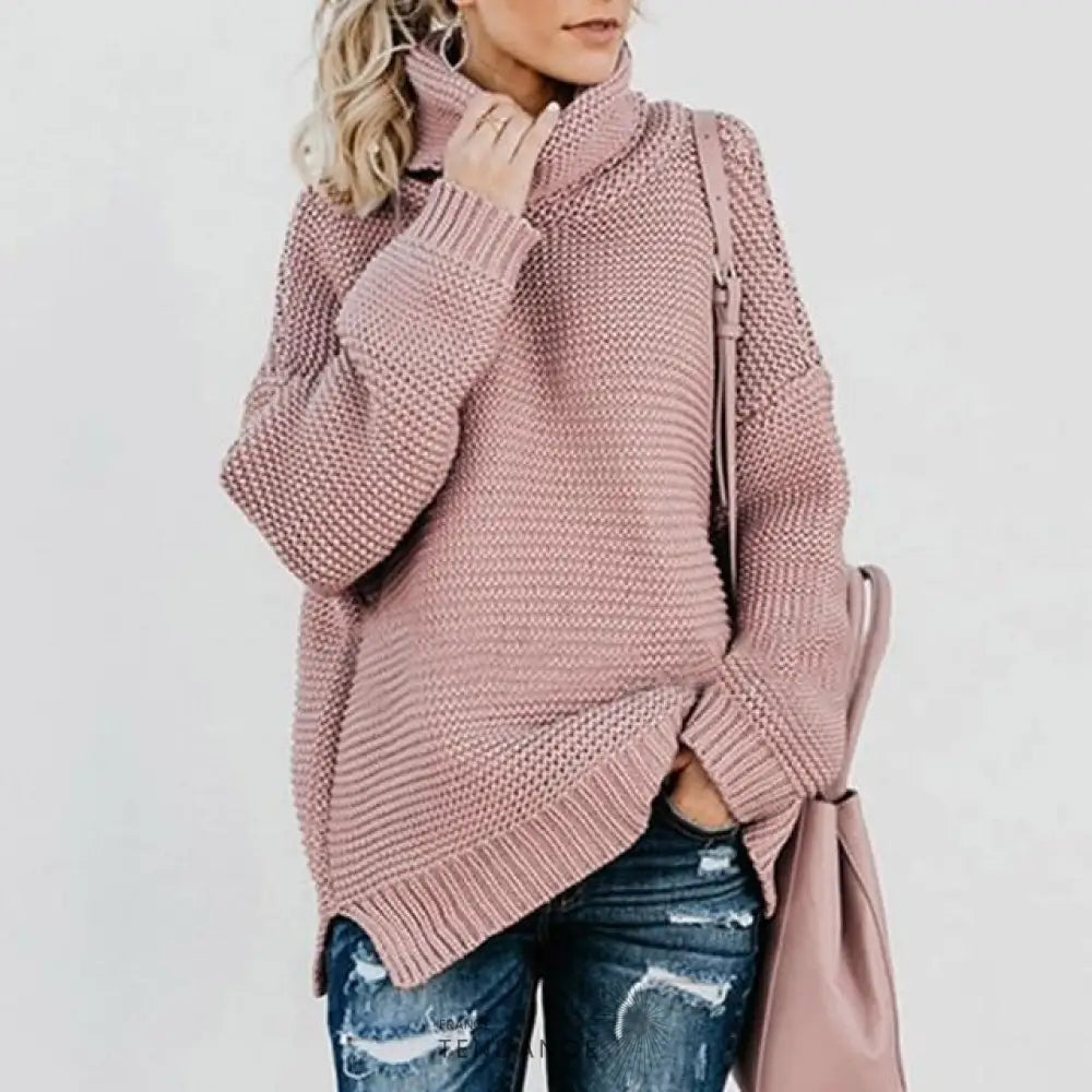 Pull Tricoté à Col Roulé | France-Tendance