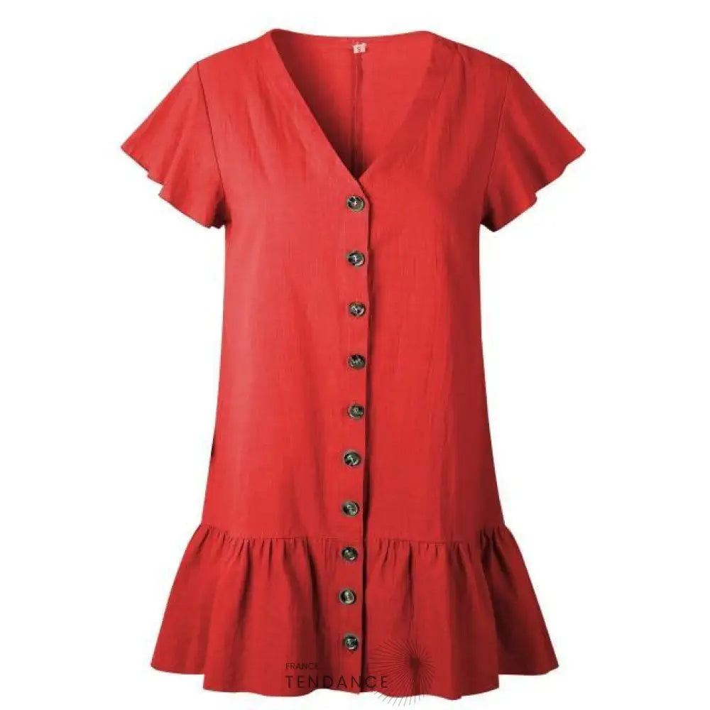 Robe à Boutons Bohème | France-Tendance