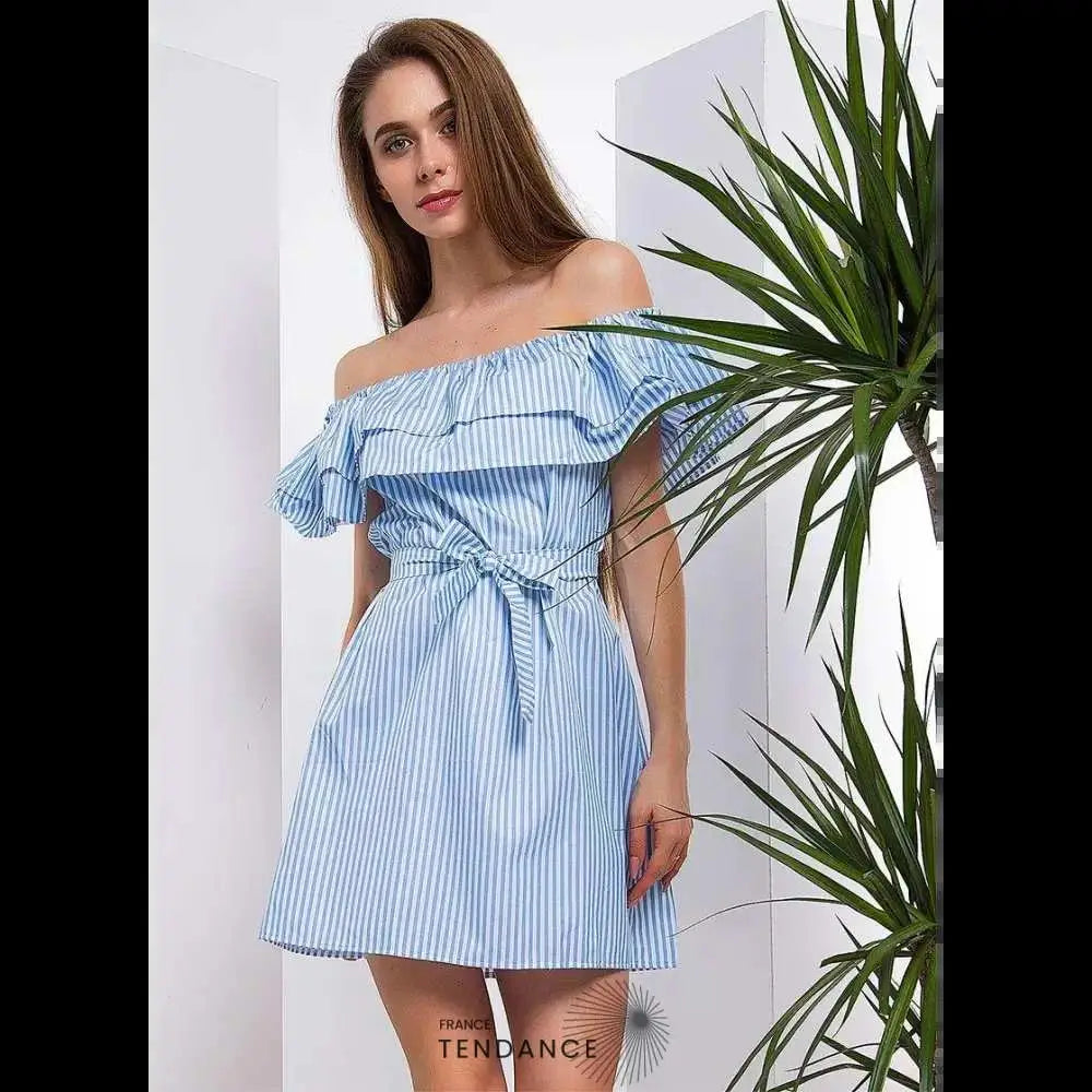 Robe Bardot à Volants | France-Tendance