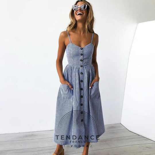 Robe Bohème Midi Imprimée | France-Tendance