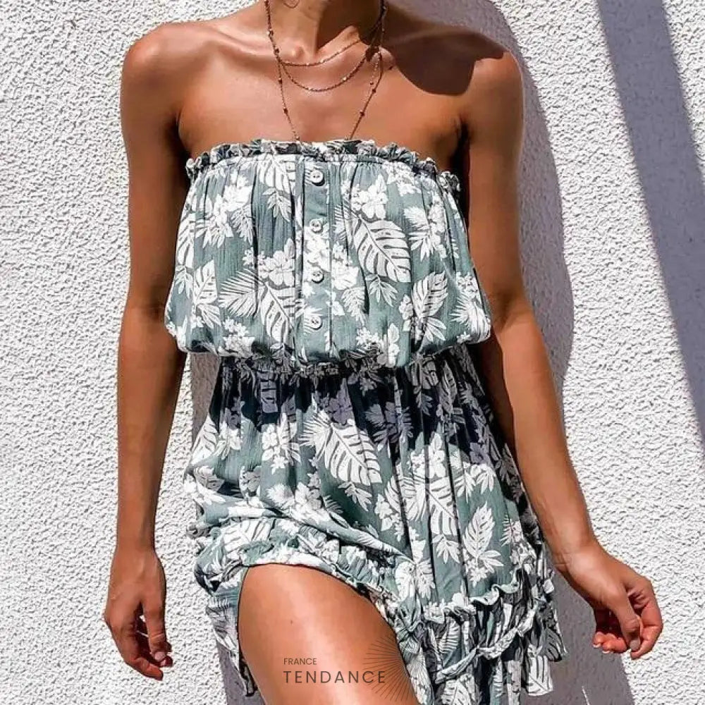 Robe Bustier à Volants | France-Tendance