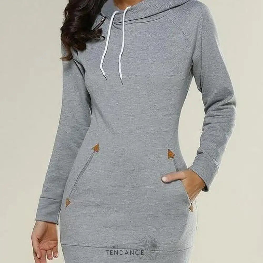 Robe Casual Droite à Poches | France-Tendance