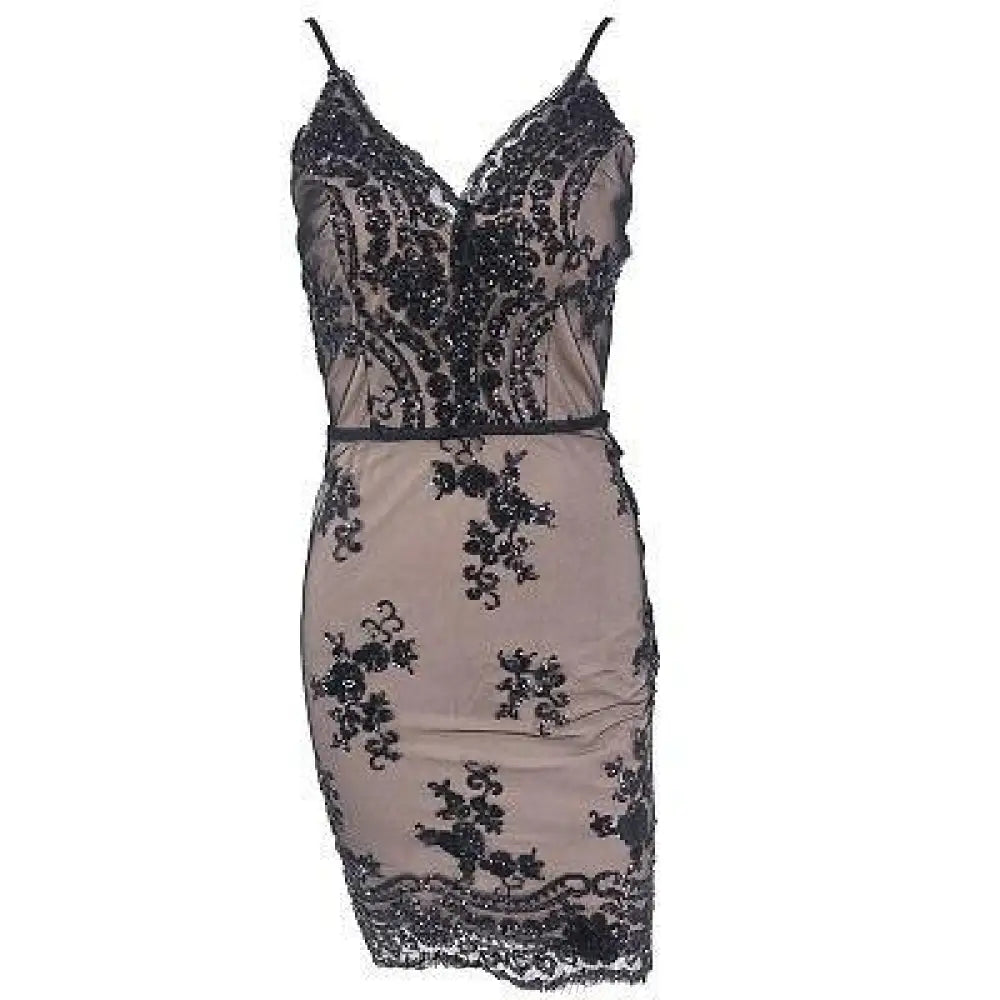 Robe De Soirée Paillettes Col En v Sexy Avec Le Dos à Nu |