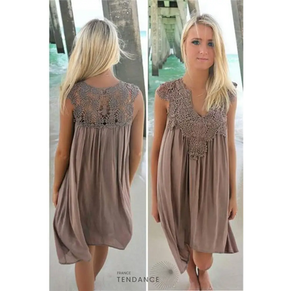 Robe - Détails En Crochet | France-Tendance