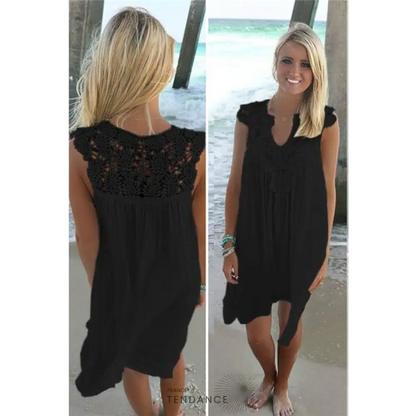 Robe - Détails En Crochet | France-Tendance