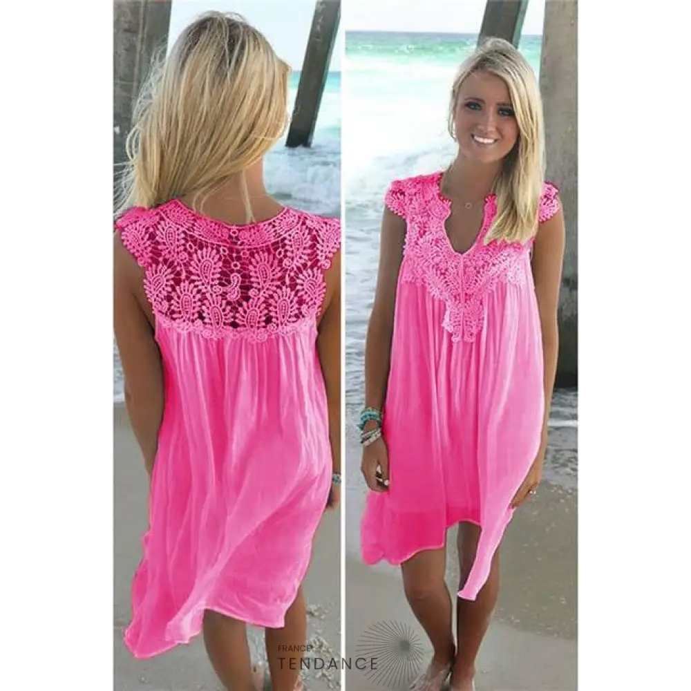 Robe - Détails En Crochet | France-Tendance