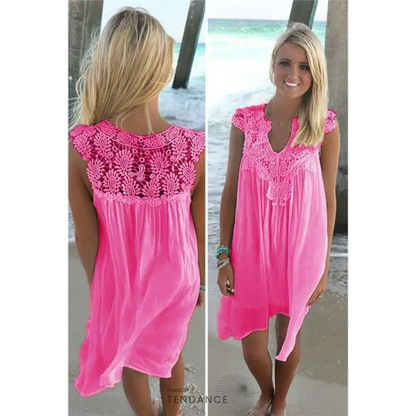 Robe - Détails En Crochet | France-Tendance