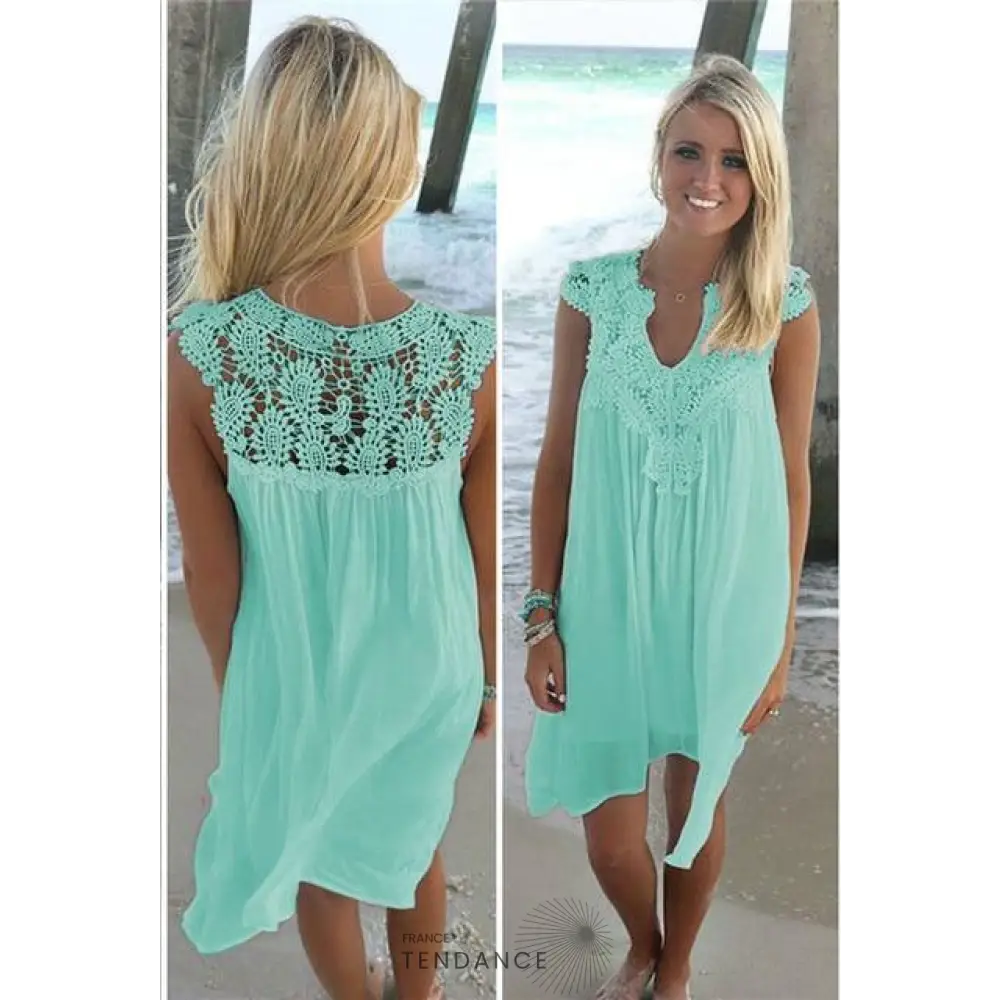 Robe - Détails En Crochet | France-Tendance