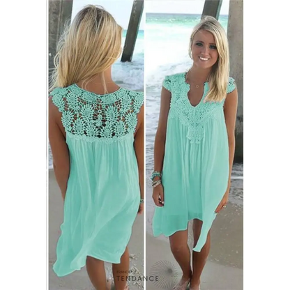 Robe - Détails En Crochet | France-Tendance