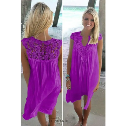 Robe - Détails En Crochet | France-Tendance