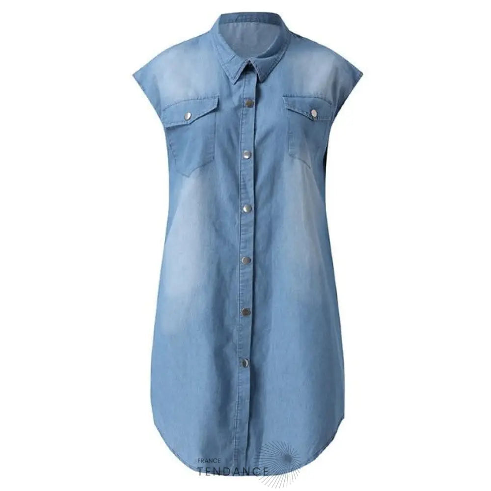 Robe Droite En Denim | France-Tendance