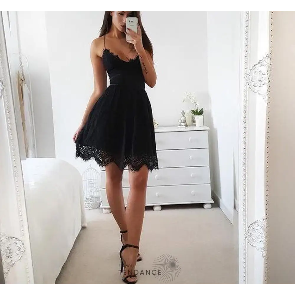 Robe élégante Col v | France-Tendance