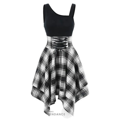 Robe Gothique à Lacets - Longueur Irrégulière |